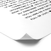 70 redenen waarom we van je verjaardagscadeau houd poster (Hoek)