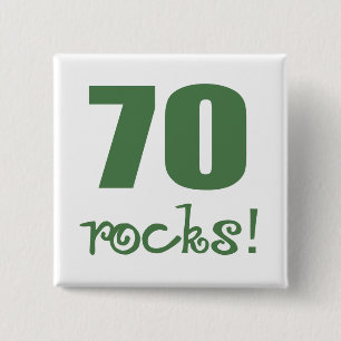 70 Rocks! Vierkante Button 5,1 Cm