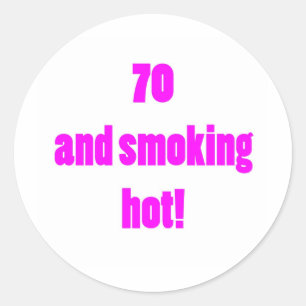 70 Roken, warm Ronde Sticker