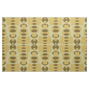 70 s  bruin en beige sistijns patroon stof