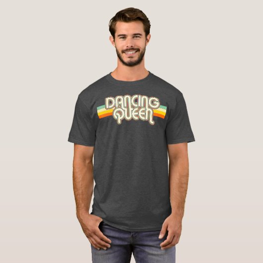70 s Retro Disco Dansende Queen T-shirt (Voorkant volledig)