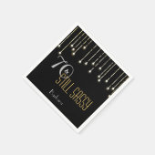 70 Sassy Zwart Zilver Goud String Lights Verjaarda Servet (Hoek)