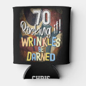 70 schommelen! Rimpels worden gekleurd, 70e Retro  Blikjeskoeler (Voorkant)