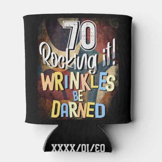 70 schommelen! Rimpels worden gekleurd, 70e Retro  Blikjeskoeler (Achterkant)