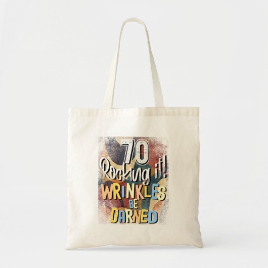 70 schommelen! Rimpels worden gekleurd, retro 70e Tote Bag (Voorkant)
