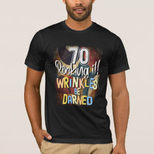 70 schommelen! Rimpels worden gekleurd, retro zeve T-shirt