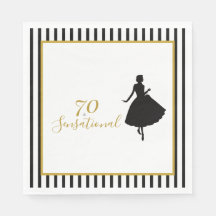 70 & Sensationele Zwarte Gouden Verjaardagsfeest S