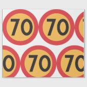 70 snelheidsbeperking verkeersbord cadeaupapier (Vlak)