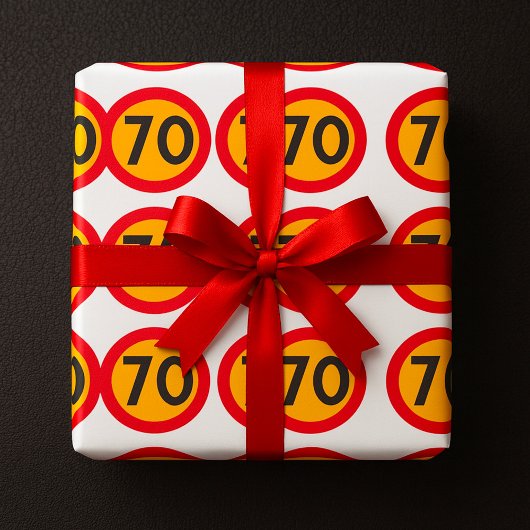 70 snelheidsbeperking verkeersbord cadeaupapier