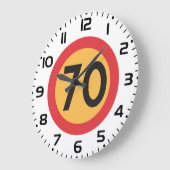 70 snelheidsbeperking verkeersbord grote klok (Hoek)