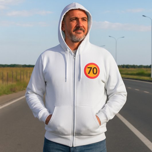 70 snelheidsbeperking verkeersbord hoodie
