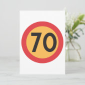 70 snelheidsbeperking verkeersbord kaart (Staand voorkant)