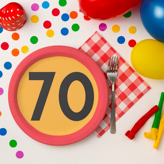 70 snelheidsbeperking verkeersbord papieren bordje