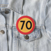 70 snelheidsbeperking verkeersbord ronde button 7,6 cm (In situ)