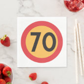 70 snelheidsbeperking verkeersbord servet (Insitu)