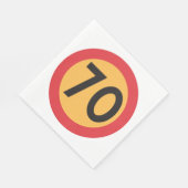 70 snelheidsbeperking verkeersbord servet (Hoek)