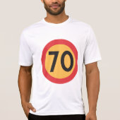 70 snelheidsbeperking verkeersbord t-shirt (Voorkant)