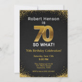 70 So What! Black Gold 70ste verjaardag Kaart (Voorkant)