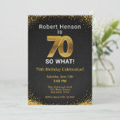 70 So What! Black Gold 70ste verjaardag Kaart (Staand voorkant)