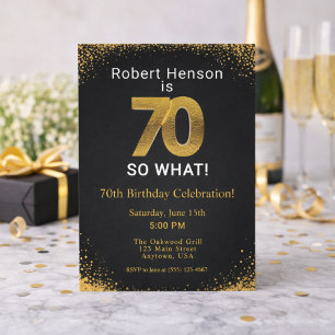 70 So What! Black Gold 70ste verjaardag Kaart