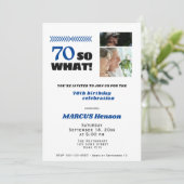 70 So what Funny Milestone 70th Birthday Kaart (Staand voorkant)