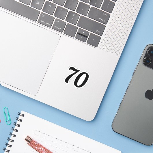 70 STICKER (Laptop met iPhone)
