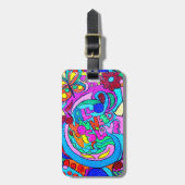70-stijl hippie love Thunder_Cove Bagagelabel (Voorkant verticaal)