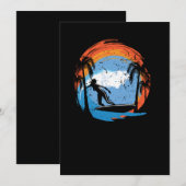 70.Surfende Surfer Girl Surfer Girl Surfboard Suns Save The Date (Voorkant / Achterkant)