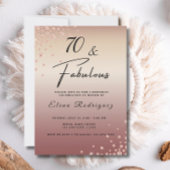 70 Uitstekend Roos Gouden Glitter Diamond Verjaard Kaart