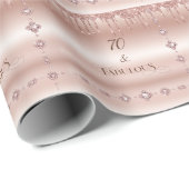 70 Uitstekend Roos Gouden Glitter Verjaardagsfeest Cadeaupapier (Rol Hoek)