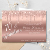 70 Uitstekend Roos Gouden Glitter Verjaardagsfeest Kaart