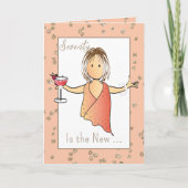 70 Uitstekend Vrouw Cartoon Margarita 70e Verjaard Kaart (Voorkant)