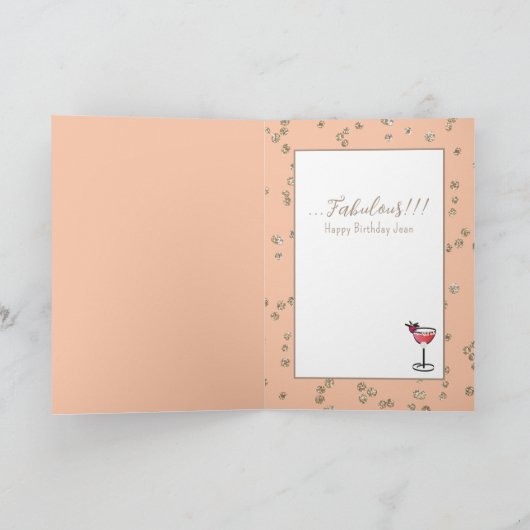 70 Uitstekend Vrouw Cartoon Margarita 70e Verjaard Kaart (Binnen)