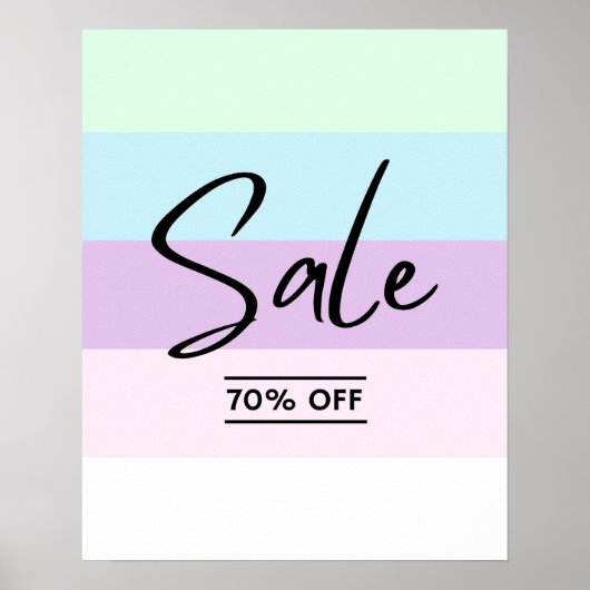 70% van Kleinhandels Verkoopteken, Boetiekverkoop  Poster (Voorkant)