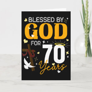 70 Verjaardag Gezegend Door God Voor 70 Jaar Oud 7 Kaart