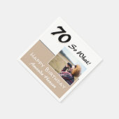 70 Wat beige Funny 70th Birthday Foto Servet (Hoek)