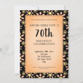 70 wat de bloem van de bloem van Daisy 70e verjaar Kaart (Achterkant)