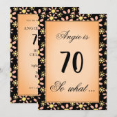 70 wat de bloem van de bloem van Daisy 70e verjaar Kaart (Voorkant / Achterkant)