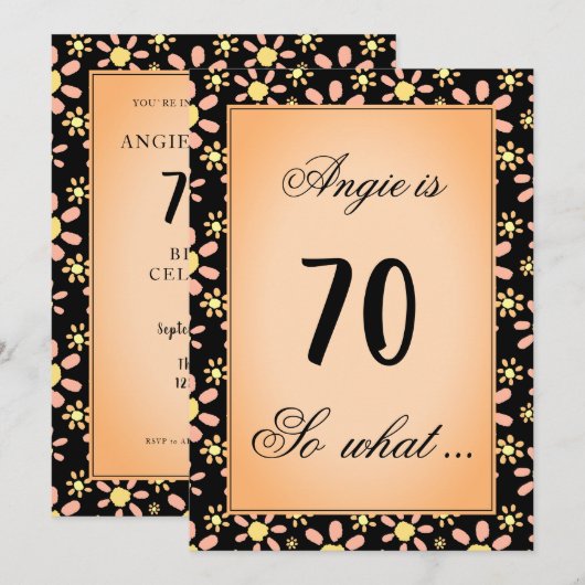 70 wat de bloem van de bloem van Daisy 70e verjaar Kaart (Voorkant / Achterkant)