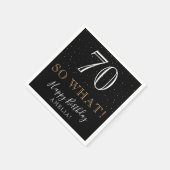 70 Wat Funny Black Elegant 70th Birthday Servet (Hoek)