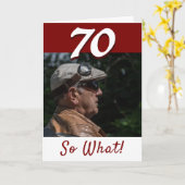 70 Wat Funny Quote 70th Birthday Foto Kaart (Gele Bloem)