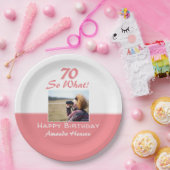 70 Wat Funny Quote 70th Birthday Foto Papieren Bordje