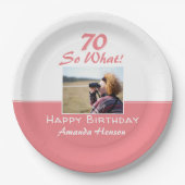 70 Wat Funny Quote 70th Birthday Foto Papieren Bordje