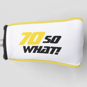 70 wat Funny Typografie 70th Birthday Golfheadcover