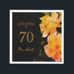 70 wat Gele Rose Funny 70th Birthday Party Servet<br><div class="desc">70 dus wat Gele Rose Funny 70th Birthday Party Napkins. Voeg jouw naam toe.</div>