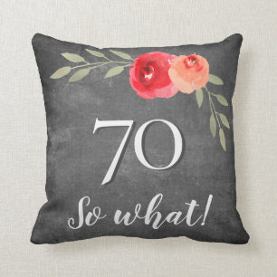 70 Wat Waterverf van het alkboard 70e verjaardag Kussen