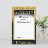 70 wensen voor het verjaardagsmeisje (Staand voorkant)