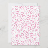 70 Willekeurig Nummer Patroon Roze/Wit 70e Kaart (Achterkant)