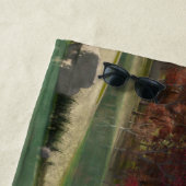 70 x35-inch badhanddoek met afbeelding voor "Fall  (In situ)