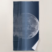 70 x 35-inch badhanddoek met afbeelding "Moon Risi (Voorkant)